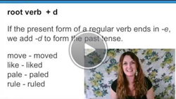 How to Form Regular Past Tense Verbs