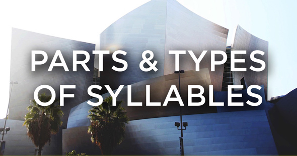 What are the parts and types of syllables?